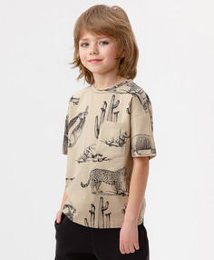 Футболка детская Button Blue 123BBBMC12213913, бежевый, 104