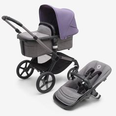 Детская коляска 2 в 1 Bugaboo Fox5 на шасси Grey Grey Melange Astro purple