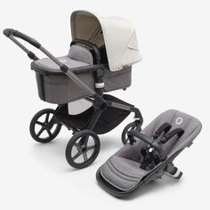 Детская коляска 2 в 1 Bugaboo Fox5 на шасси Grey Grey Melange Misty white