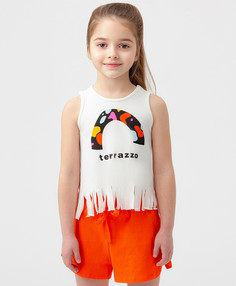 Майка детская Button Blue 123BBGF10010200 белый, 98