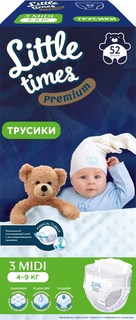 Подгузники-трусики Little Times Midi 52 шт