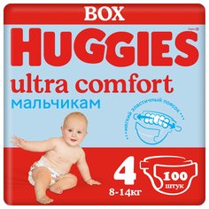 Подгузники Huggies Ultra Comfort Box для мальчиков р 4 (8-14 кг) 100 шт No Brand