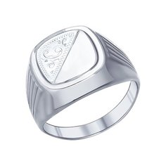 Кольцо печатка из серебра р. 20,5 SOKOLOV 94011506