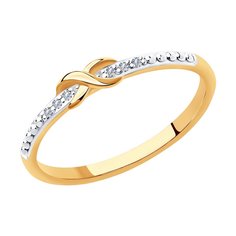 Кольцо из желтого золота р. 16 SOKOLOV Diamonds 1011923, бриллиант