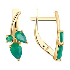 Серьги женские из золота SOKOLOV 727464, агат/фианит