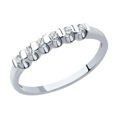 Кольцо из белого золота р. 16 Diamant 52-210-01318-1, бриллиант