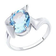 Кольцо из серебра р. 19,5 SOKOLOV 92011948, топаз