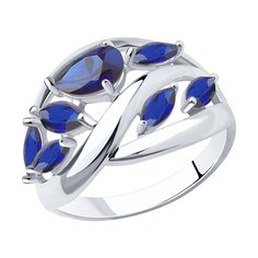 Кольцо из серебра р. 17,5 SOKOLOV 92012059, корунд искусственный