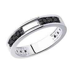 Кольцо из серебра с фианитом р. 19,5 Diamant 94-110-01632-1