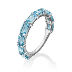 Кольцо из белого золота с топазом р. 17,5 PLATINA jewelry 01-5335-00-201-1120-46