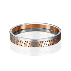 Кольцо из комбинированного золота р. 20,5 PLATINA jewelry 01-4809-00-000-1111-54