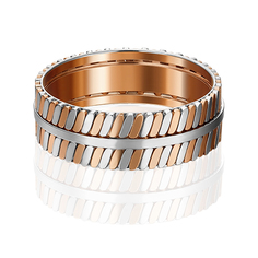 Кольцо из комбинированного золота р. 15,5 PLATINA jewelry 01-4810-00-000-1111-54