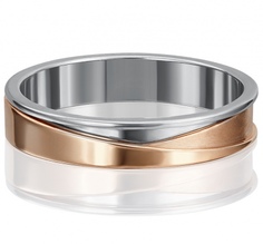 Кольцо из комбинированного золота р. 15,5 PLATINA jewelry 01-5193-00-000-1111-39