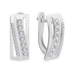 Серьги из серебра с фианитом 585Gold 702006025