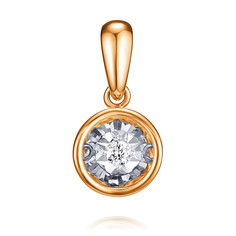 Кулон из красного золота с бриллиантом ADAMAS 3457928/01-А507Д-41 АДАМАС
