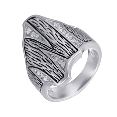 Кольцо из серебра р. 17,5 Element47 05S2AZR277406CURI_KO_001_WG, фианит