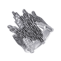 Кольцо из серебра р. 17 Element47 05S2AZR278006CURI_KO_001_WG, фианит