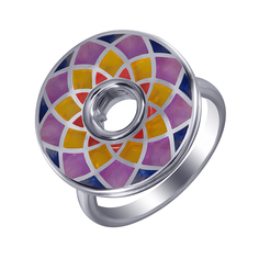 Кольцо из серебра р. 16,5 Element47 11020R_KO_ENAM_001_WG, эмаль