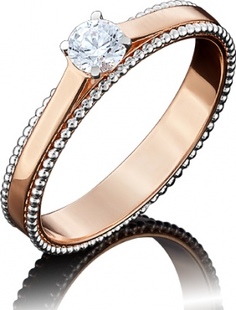 Кольцо с фианитами из золота р. 16,5 PLATINA jewelry 01-5048-00-501-1111-38