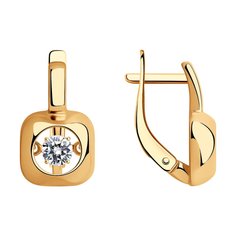 Серьги из серебра с фианитом Diamant 93-120-01732-1