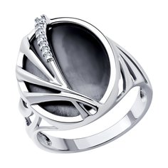 Кольцо из серебра с фианитом р. 17,5 Diamant 94-110-01654-1