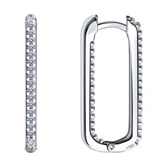 Серьги из серебра с фианитом SOKOLOV 94025942