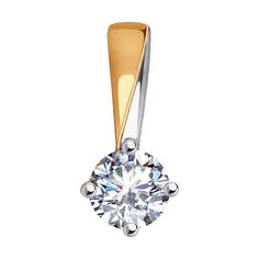 Кулон из красного золота Diamant 51-130-01873-1, фианит