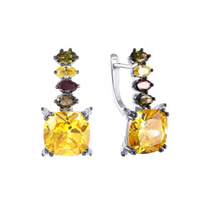 Серьги из серебра Element47 AES34966W_SR_US_011_WG, стекло/фианит