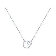 Колье из серебра 45 см SOKOLOV 94070679, фианит