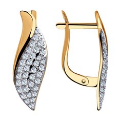 Серьги из красного золота SOKOLOV 028167, фианит