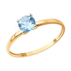Кольцо из красного золота р. 16,5 Diamant 31-310-01747-1, топаз