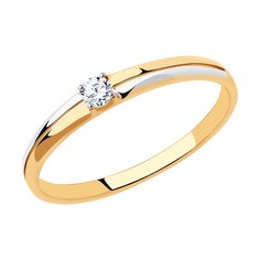 Кольцо из красного золота р.16 Diamant 31-110-00852-1, фианит