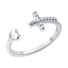 Кольцо из серебра р. 16 SOKOLOV 94013843, фианит
