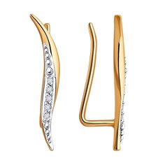 Серьги из красного золота с бриллиантом Diamant 51-220-01934-1