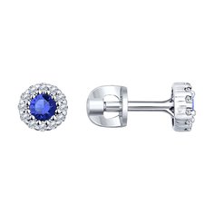 Серьги из серебра SOKOLOV 94024762, фианит