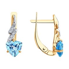 Серьги из красного золота SOKOLOV 728276, фианит\топаз