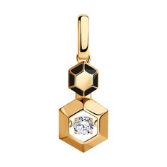 Подвеска из серебра Diamant 93-130-01854-1, фианит/эмаль