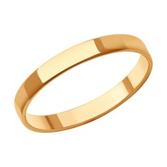 Кольцо обручальное из красного золота р. 13,5 SOKOLOV 019277