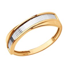 Кольцо обручальное из красного золота р. 18 Diamant 31-110-01582-1