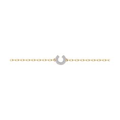 Браслет из красного золота с фианитом р. 16 Diamant 51-150-01937-1