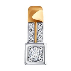 Кулон из красного золота с бриллиантом Diamant 51-230-01983-1