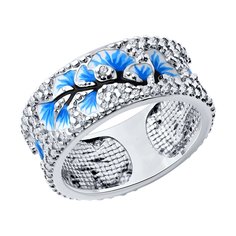Кольцо из серебра р. 19,5 SOKOLOV 94013877, эмаль