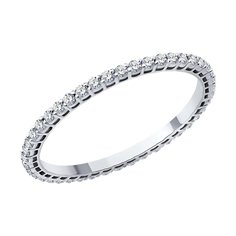 Кольцо из белого золота р. 16,5 SOKOLOV Diamonds 1012487-3, бриллиант