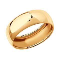 Кольцо обручальное из красного золота р. 19,5 SOKOLOV 110181