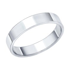 Кольцо обручальное из белого золота р. 19,5 Diamant 52-111-00329-1