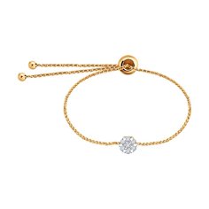 Браслет из красного золота с бриллиантом р. 18 SOKOLOV Diamonds 1050248