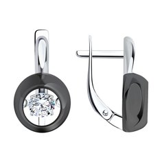 Серьги из серебра Diamant 94-120-01735-2, фианит