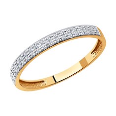 Кольцо из красного золота р. 15 SOKOLOV Diamonds 1012336, бриллиант