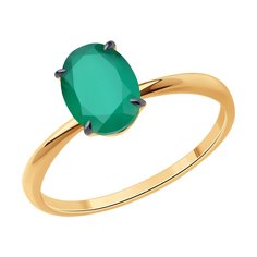 Кольцо из красного золота р. 18,5 Diamant 51-310-01929-6, агат