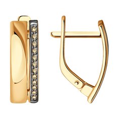 Серьги из красного золота с бриллиантом Diamant 51-220-01874-2